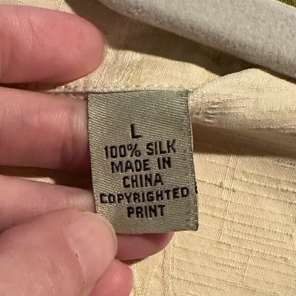 Ace Ventura up cycle button shirt silk hand painted one of a kind - Picture 3 of 9